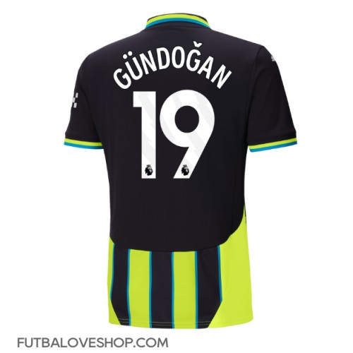 Dres Manchester City Ilkay Gundogan #19 Preč 2024-25 Krátky Rukáv